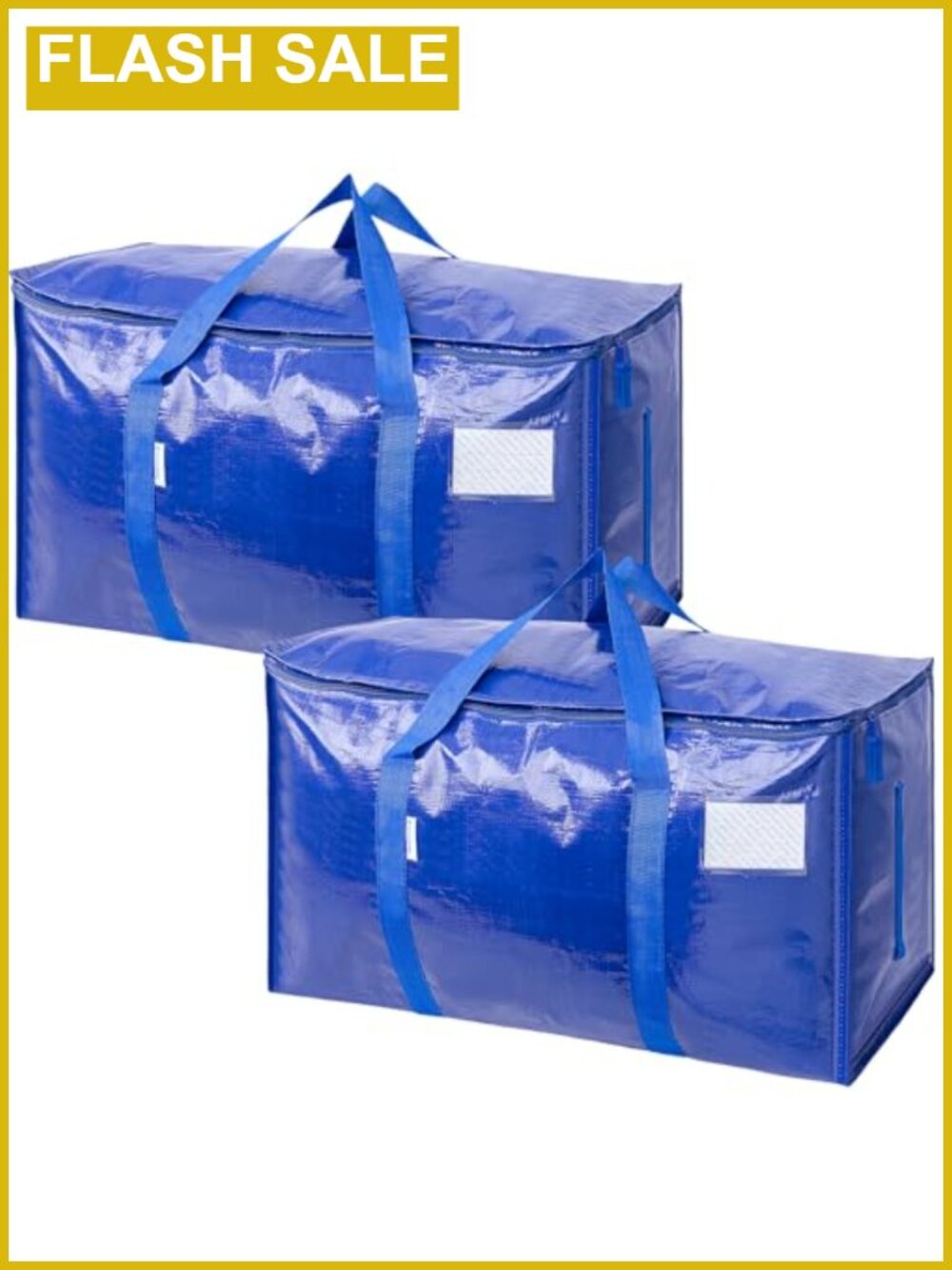 Extra Large Moving Bags Heavy Duty with Zippers and Carrying Handles, Durable